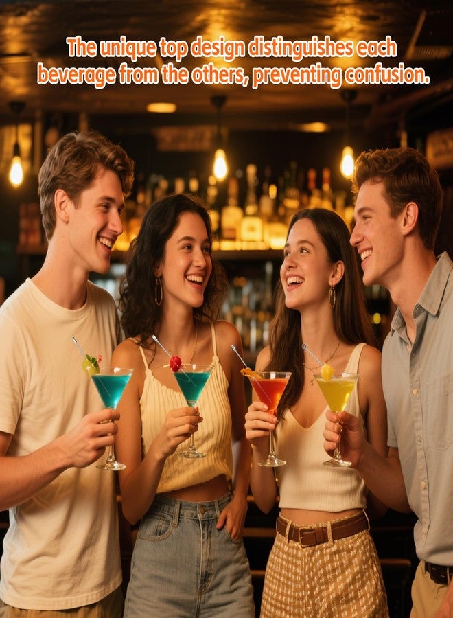 9 قطع من أعواد تزيين كوكتيل المارتيني المعدنية، أسياخ زيتون من الفولاذ المقاوم للصدأ بطول 4.1 بوصة، أعواد تزيين قابلة لإعادة الاستخدام، أعواد معدنية للمشروبات والمقبلات، لوازم بار للنادلين - فضي - Image 4
